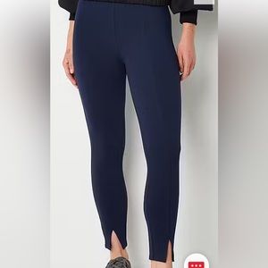 Navy high waisted ankle cut leggings